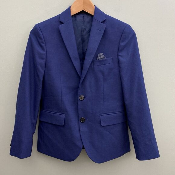 Lauren Ralph Lauren Blazer Suit Jacket Boys 12R Navy Blue Double Vent Preppy